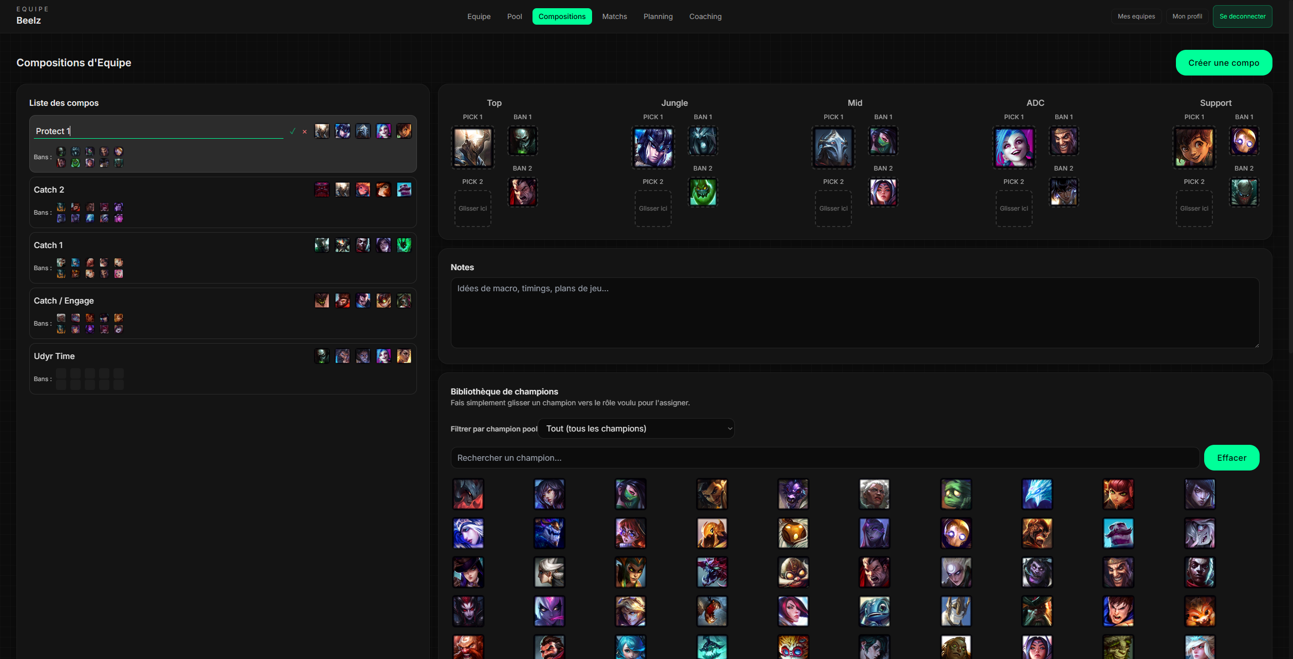 Draft & compositions